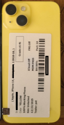 IPHONE 14 128 Go Jaune