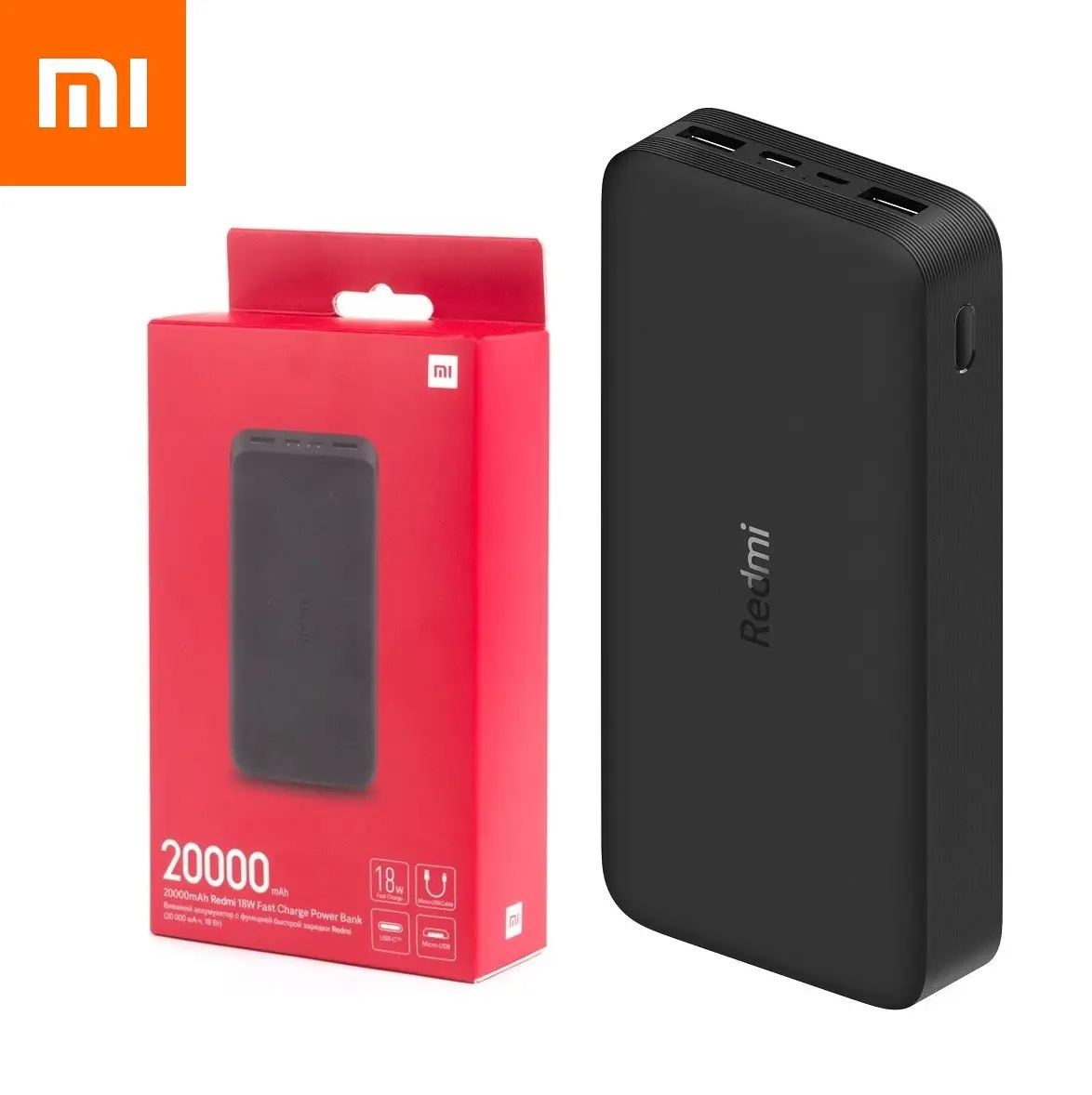Xiaomi Redmi Powerbank 20000mAh Fast Charge Black